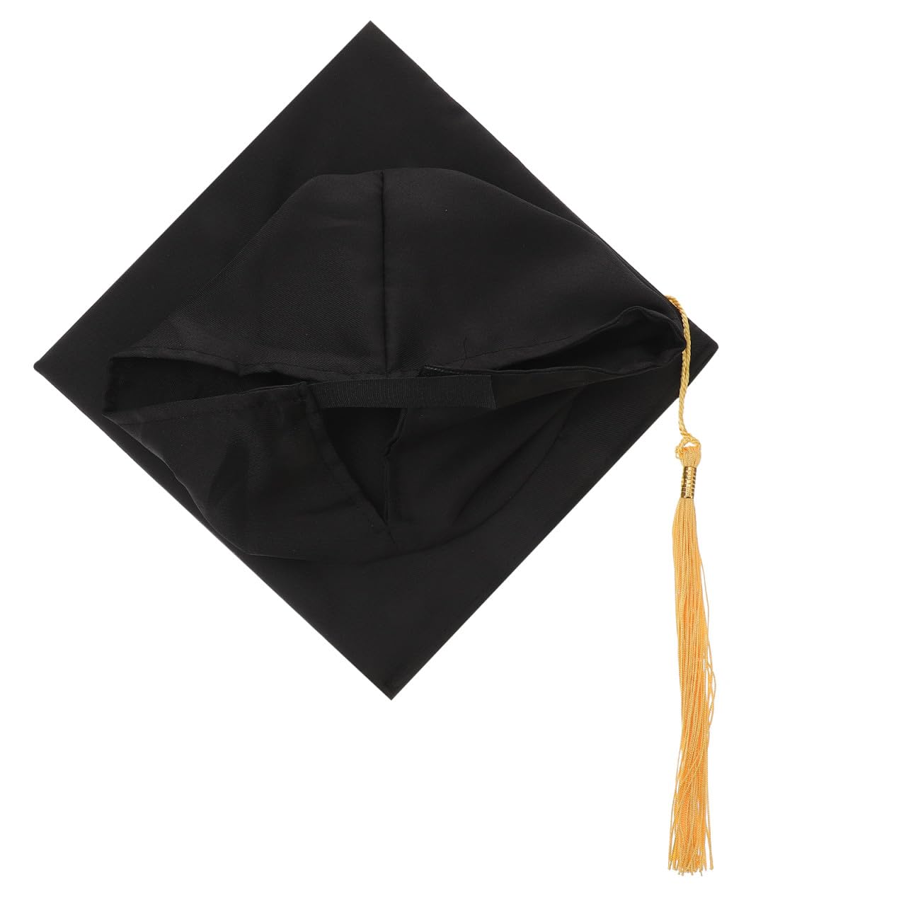 Graduation Caps- Adjustable Adults Student Board- Academic Mortarboard with Tassel Fancy Dress Accessory (Black+ Yellow)