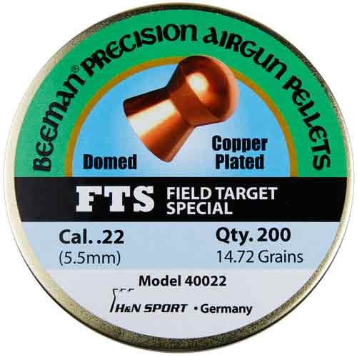 Beeman fts copper plated .22 cal, 14.72 grains, domed (200 count)