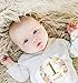 Baby Monthly Milestone Stickers. 16 Floral Belly Stickers for Girls 0-12 Months. Premium Gold Metallic Design. Perfect for Baby Shower Gifts, Registry, First Year Newborn Photography. Angie Makes
