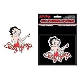 Betty Boop Rock Star Pose with Script Gem Crystals Car Truck SUV Home Office Window Decal Sticker - Cling Bling