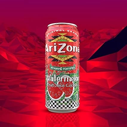 Amazon Com Arizona Watermelon 23 Ounces 12 Pack Grocery Gourmet Food