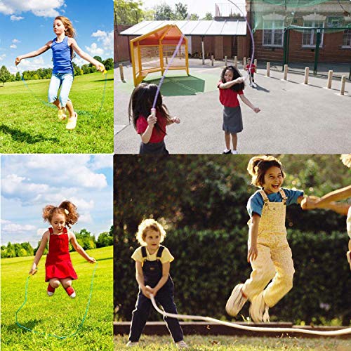 IAMGlobal Kids Jump Ropes, Jumping Rope, Adjustable Soft Skipping Rope, Kids Fitness Equipment with Foam Handles for Kids, Children, Students (2 Pack)