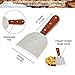 Hibachi Grill BBQ Accessories Griddle Spatula Flat Top Grill Tool Kit Metal Stainless Steel Spatula Set Hamburger Chopper Flipper Kitchen Utensil Set BBQ Grill Accessories Scraper Camping Accessories