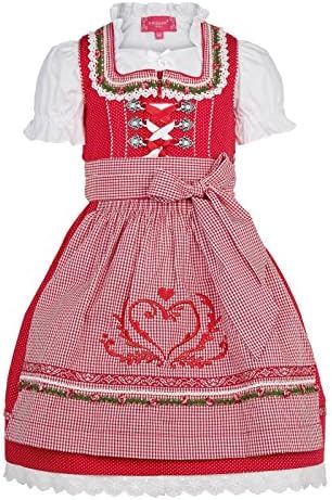 Traditional Children dirndl Serena red
