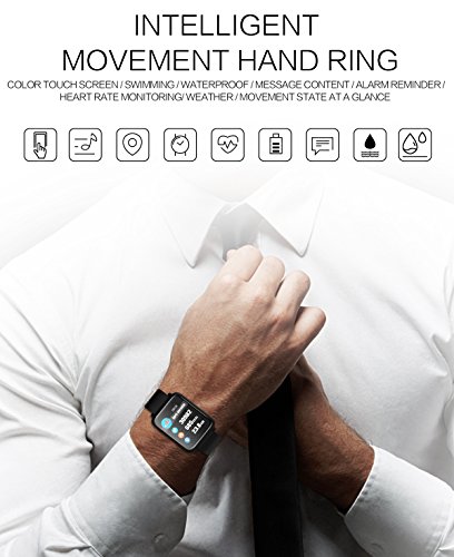Fitness Tracker Smart Watch Bluetooth for Android iOS Heart Rate Blood Pressure Monitor Swimming Sports Activity Tracker Watch