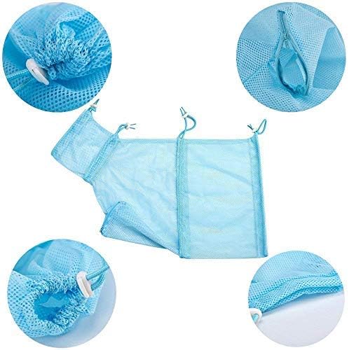 LHKJ Pet Cat Mesh Bag, Grooming Washing Bath Bag, Mesh Bag For Shower, Cleaning Ear, Medicine Feeding,Scratch-Resistant Bag, Fixed Bag Cat Bath Bag (Blue Bag) - Image 3