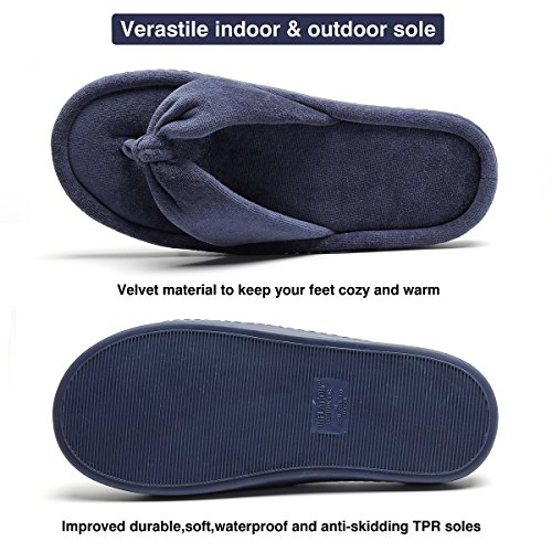 INFLATION Women's Thong Flip Flops House Indoor Slippers Fluffy Slippers Slip on Outdoor Slippers for Women