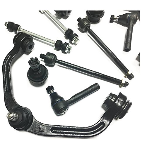 PartsW 10 Piece Suspension Kit for Ford Ranger & Mazda B2300 B2500 B3000 B4000 Upper Control Arms, Lower Ball Joint, Outer & Inner Tie Rod Ends and Sway Bar Links