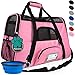 PetAmi Airline Approved Pet Carrier for Cat, Soft Sided Dog Carrier for Small Dogs, Cat Travel Supplies Accessories for Indoor Cats, Ventilated Pet Carrying Bag Medium Large Kitten Puppy, Large Pink