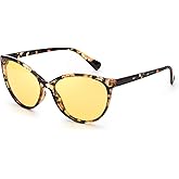 TJUTR Night-Vision Glasses for Women, Polarized Night-Driving Glasses Reduce Glare Nighttime Glasses UV Protection