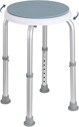 Panana 360° Swivel Shower Stool Aluminium Frame 7-Level Height Adjustable view 1