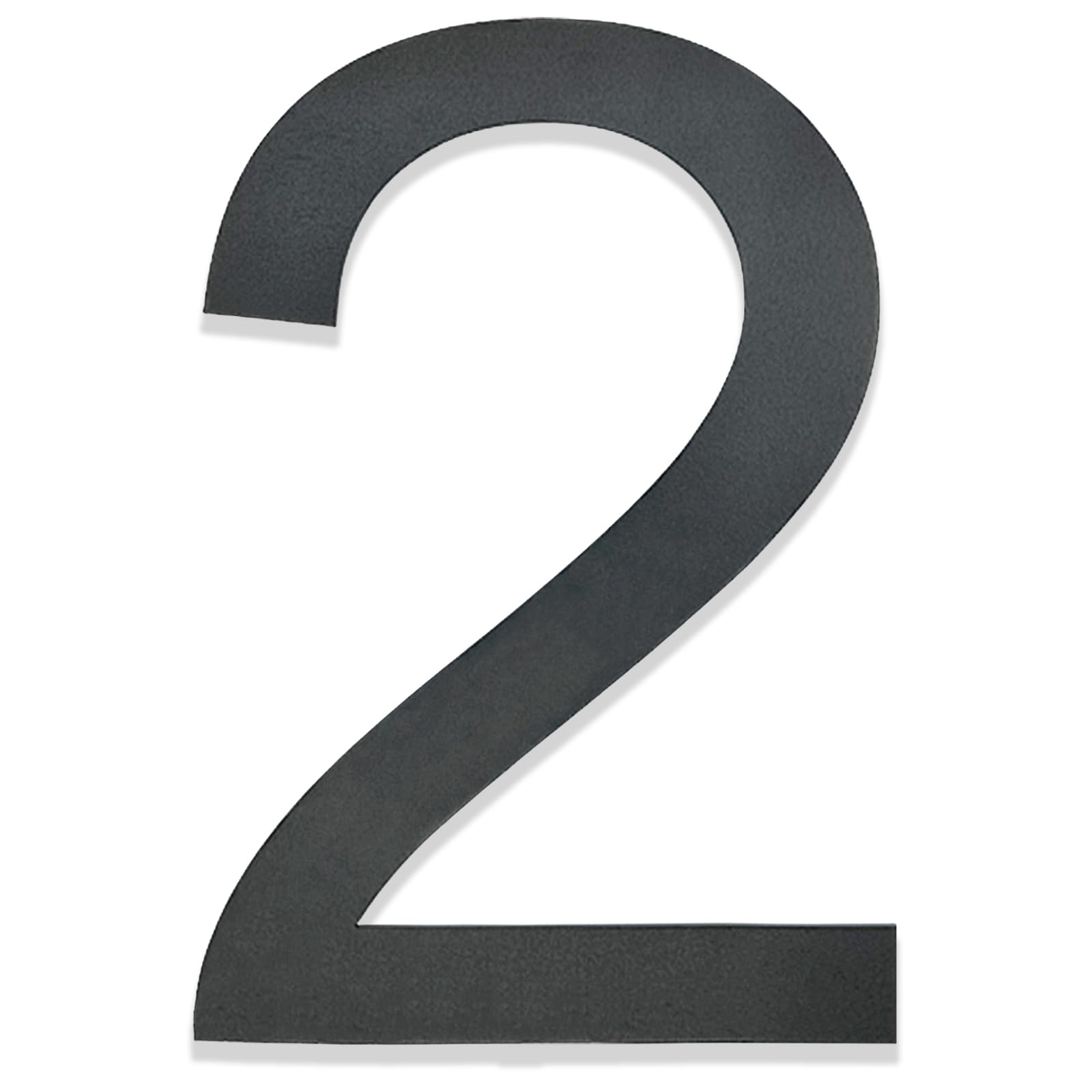 Hopelit House Number, Anthracite Grey, Stainless Steel, Modern Minimalist, 20 cm Height, Wall Mount