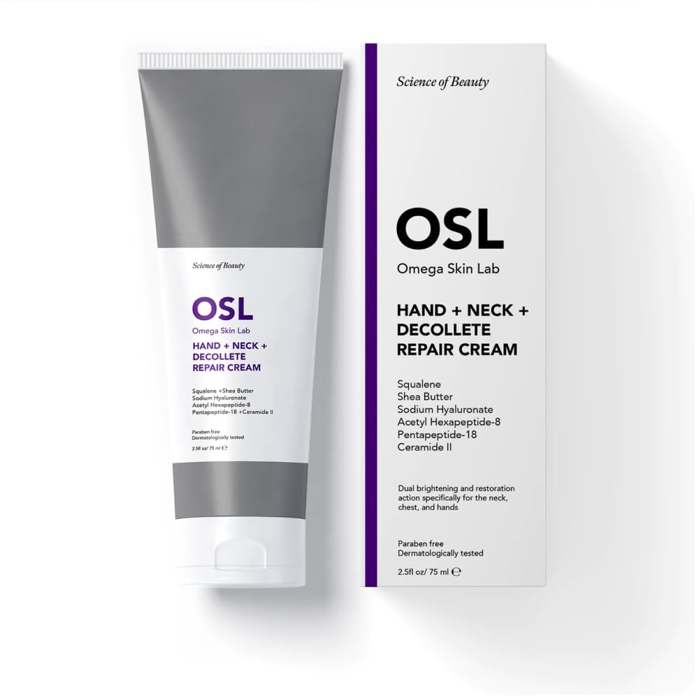 OSL Omega Skin Lab Face Cream, Hand Moisturiser, Decollete Cream - Multipurpose Face Moisturisers for Everyday Skin Care 75ML