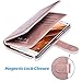 ULAK Note 4 Case, Galaxy Note 4 Protective Case, Galaxy Note 4 Wallet Case,Pu Leather Magnet Wallet Credit Card Holder Flip Cover Built-in 9 Card Slots Stand Case for Samsung Galaxy Note 4(Rose Gold)