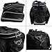 Disconano Waterproof Multi Function Excursion Cycling Bicycle Bike Rear Seat Trunk Bag Carrying Luggage Package Rack Pannier with Rainproof Cover (Black)