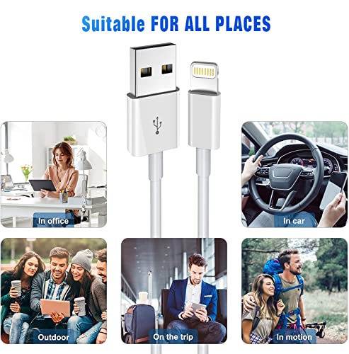 iPhone Charger 3FT, [Apple MFi Certified] Lightning Cable Original 3Pack USB Power Fast Charging Data Sync Transfer Cord Compatible with iPhone 13/12/11 Pro Max/XS MAX/XR/XS/X/8/7/Plus/6S/6/SE/5S（3FT）