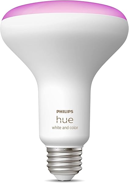 PHILIPS HUE WHITE AND COLOR AMBIANCE BR30 LED SMART BULBS (BLUETOOTH COMPATIBLE), COMPATIBLE WITH ALEXA, GOOGLE ASSISTANT, AND APPLE HOMEKIT, 1-PACK