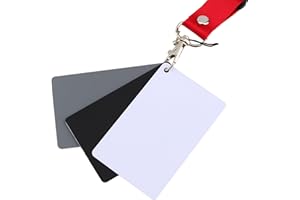 18% Gray Card Photography, 3 in 1 White Balance Card Photography, Photography Exposure Color Balance Card Set White Balance C