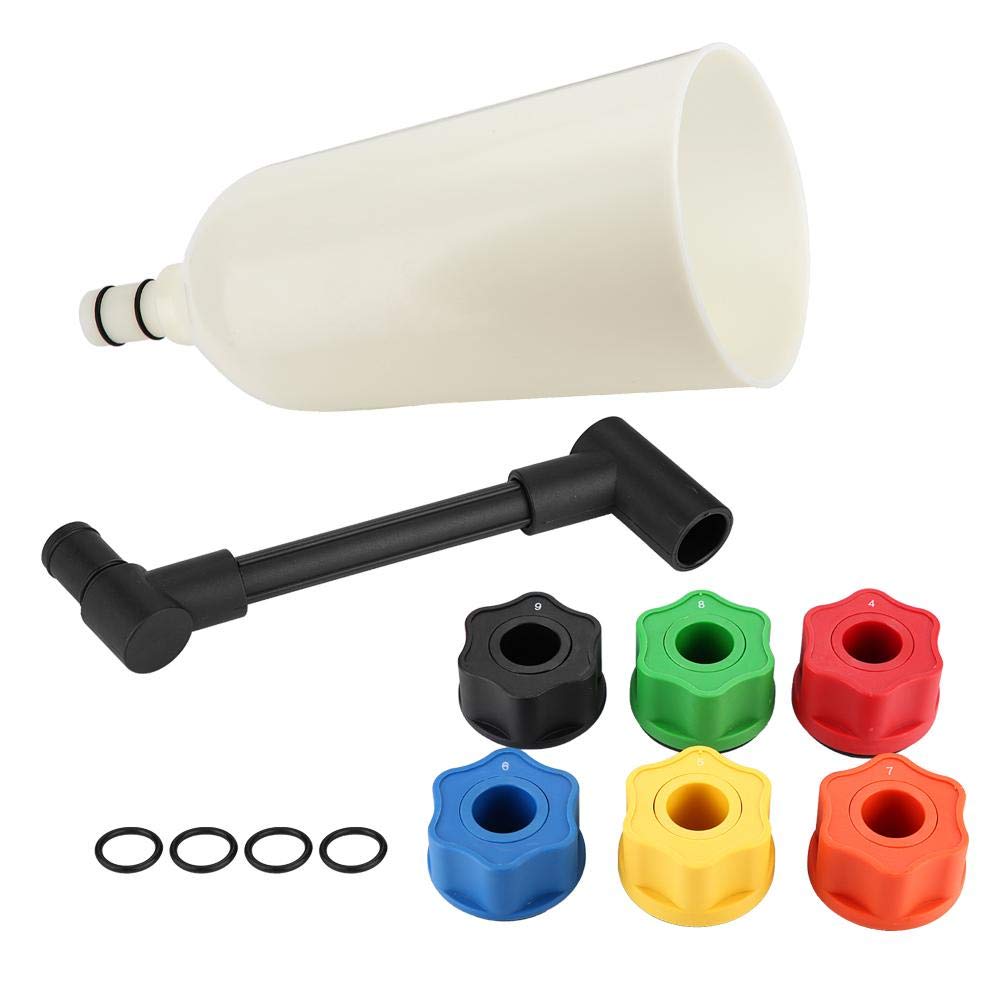 Oil Funnel,EBTOOLS 8Pcs Universal Car Engine Oil Funnel Adaptor Filling Filler Set With Swivel Offset Extension Tube