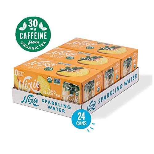 Nixie Sparkling Water, Peach Black Tea, Lightly Caffeinated (30mg) 12