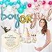 Gender Reveal Party Supplies Decorations – for Boy or Girl with Rose Gold & Blue Foil Balloons, Balloon Garland Decorating Strip with 76 Assorted Blue, Pink, & Confetti Latex Balloons, and Hand Pump