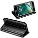 ProCase iPhone 8 Plus 7 Plus Genuine Leather Case, Wallet Folding Flip Case with Kickstand Card Slots Magnetic Closure Protective Cover for Apple iPhone 8 Plus/iPhone 7 Plus -Black