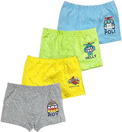 Andilier little Boy's 2-6T Cotton Cartoon Boxer Briefs Trunk Underwear Airplane&Car Size 6T