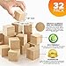 Wood Blocks 1.5 Inches (32 Pack) Made in USA - Unfinished Wooden Blocks for Crafts and Carving, Plain Blank Natural Wood Blocks