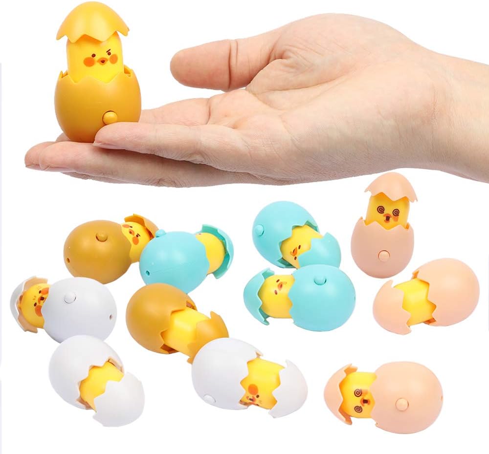 12 pack Easter Surprise Eggs with Pop-Up Emoji Chicks for Kids, Colorful and Cute Toys for Birthday Party Favors, Prizes…