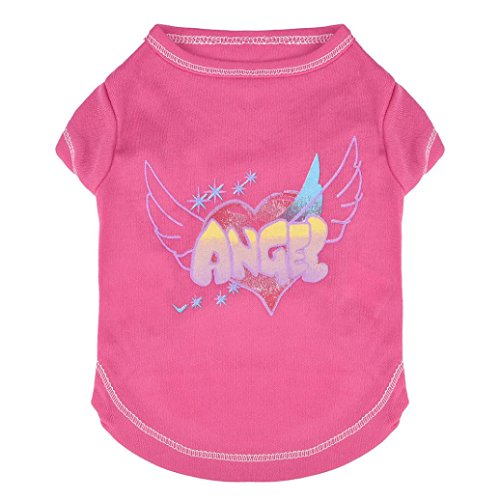 Howstar Pet Clothes for Dogs Summer Shirts Cute Puppy Vest T Shirt Apparel Small Dog Cat Sweatshirt (Pink B, XS)