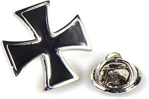 VCUFFLINKS Knights Templar Black Cross Design BLK Brooch Lapel Pin