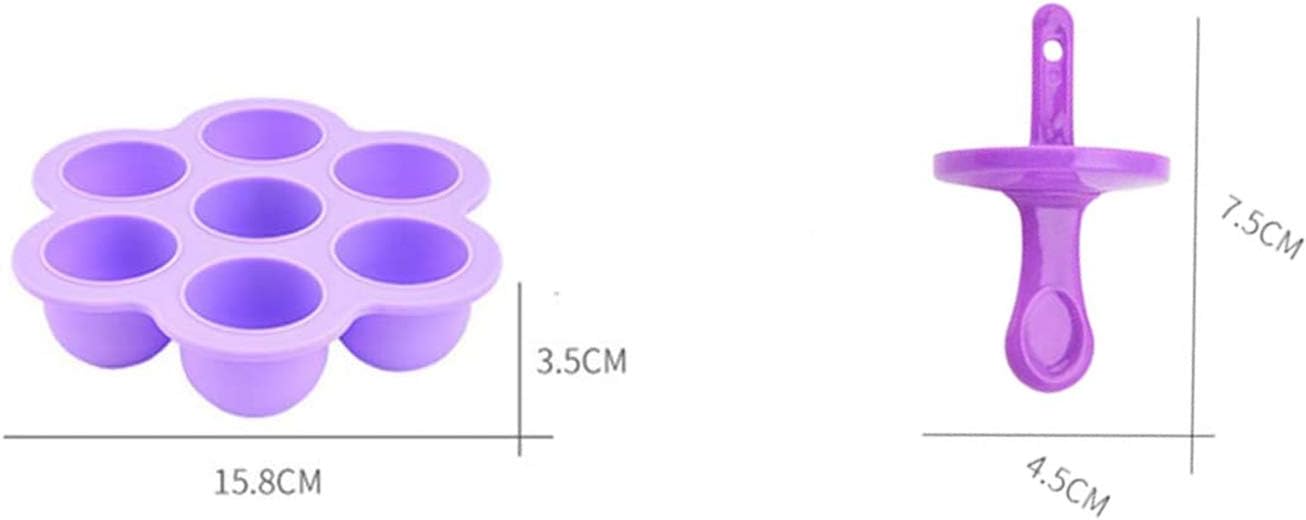 Moulle Moule A Glace Bebe Popsicle Moules Bac A Glacons Popsicles De Silicone Sucettes Creme Glacee Ice Lolly Moulds 7 Cavites Avec Batonnets En Plastique Colores Reutilisable Violet Sans Bpa En Couteaux