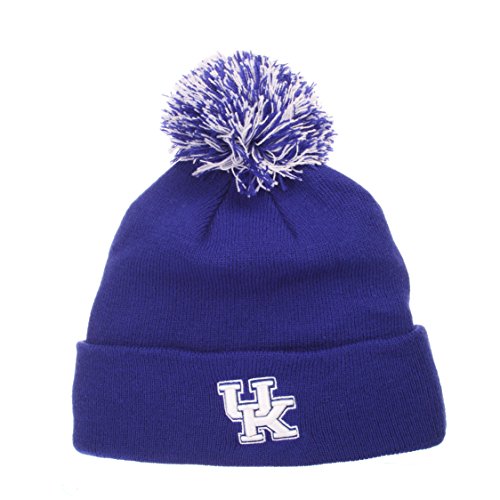 ZHATS NCAA Kentucky Wildcats Pom Knit Beanie, Adjustable, Team Color - Thumbnail 2