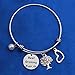 FEELMEM Bracelet Gift For Grandma Best Grandma Ever Expandable Wire Bangle Grandma Gift (Silver)