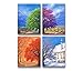 canvas wall art, 4panel Wall Art Boat Spring, Summer, Autumn,winter,oil Paintings Printed Pictures Stretched for Home Decoration