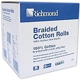 Richmond Braided Cotton Rolls Medium 4" Nonsterile 100% USA Cotton Dental view 5