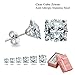 LUXU kisskids 6 Pairs Stainless Steel Stud Earrings Hypoallergenic Cubic Zirconia 316L Earrings Stainless Steel CZ Earrings 3-8mm for Women Girls