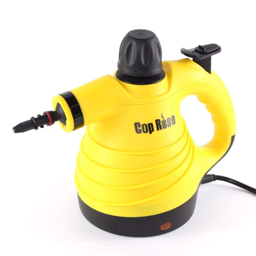 Cop Rose HD-168 Handheld Steam Cleaner, PurSteam Handheld Pressurized Steam Cleaner with 9-Piece Accessory Set, Cleaning Stain for Multi-Surface -Yellow
