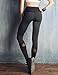 Feeker Women Mesh Yoga leggings, High waist workout leggings for Running, Workout, Gym(Black/Grey)