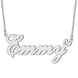 Emmy Personalized Name Necklaces Silver Stainless