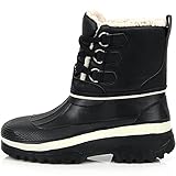 New Lace Up Womens Winter Snow Warm Black Waterproof Light Boots Shoes