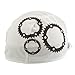 Headsweats Shorty Gears Performance Cycling Skull Cap, White/Grey, One Size Fits All