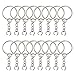 Aspire 100 Sets 25mm Split Key Ring with Chain and Jumps Rings, Key Chain Parts Connector Accessories for DIY