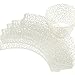 ForPeak Cupcake Wrappers 100 Filigree Artistic Bake Cake Paper Cups Little Vine Lace Laser Cut Liner Baking Cup Muffin Case Trays for Birthday Decoration Wedding Party (White)