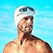 BALNEAIRE Silicone Solid Swim Cap, Waterproof Unisex Swimming Caps White