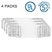 SPECTSUN Emergency Light White, Commercial Emergency Light with Battery Backup, Emergency Sign with Light/Led Emergency Light/Emergency Light Fixture/Emergency Light Home - 4 Pack (Square Head)