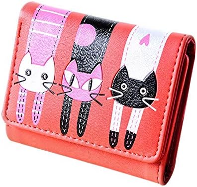 Men's Women's Wallets Sale Clearance Brand LEEDY Cat Pattern Coin Purse Short Wallet Card Holders Handbag