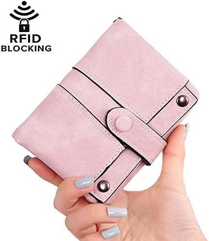 Women's RIFD Blocking Large Capacity Leather Wallet with Removable Wrist Strap
