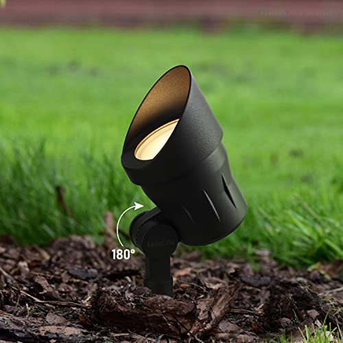 LEONLITE 8Pack Low Voltage LED Landscape Spotlight, 3000K Warm White, 4W 12V Pathway Lights