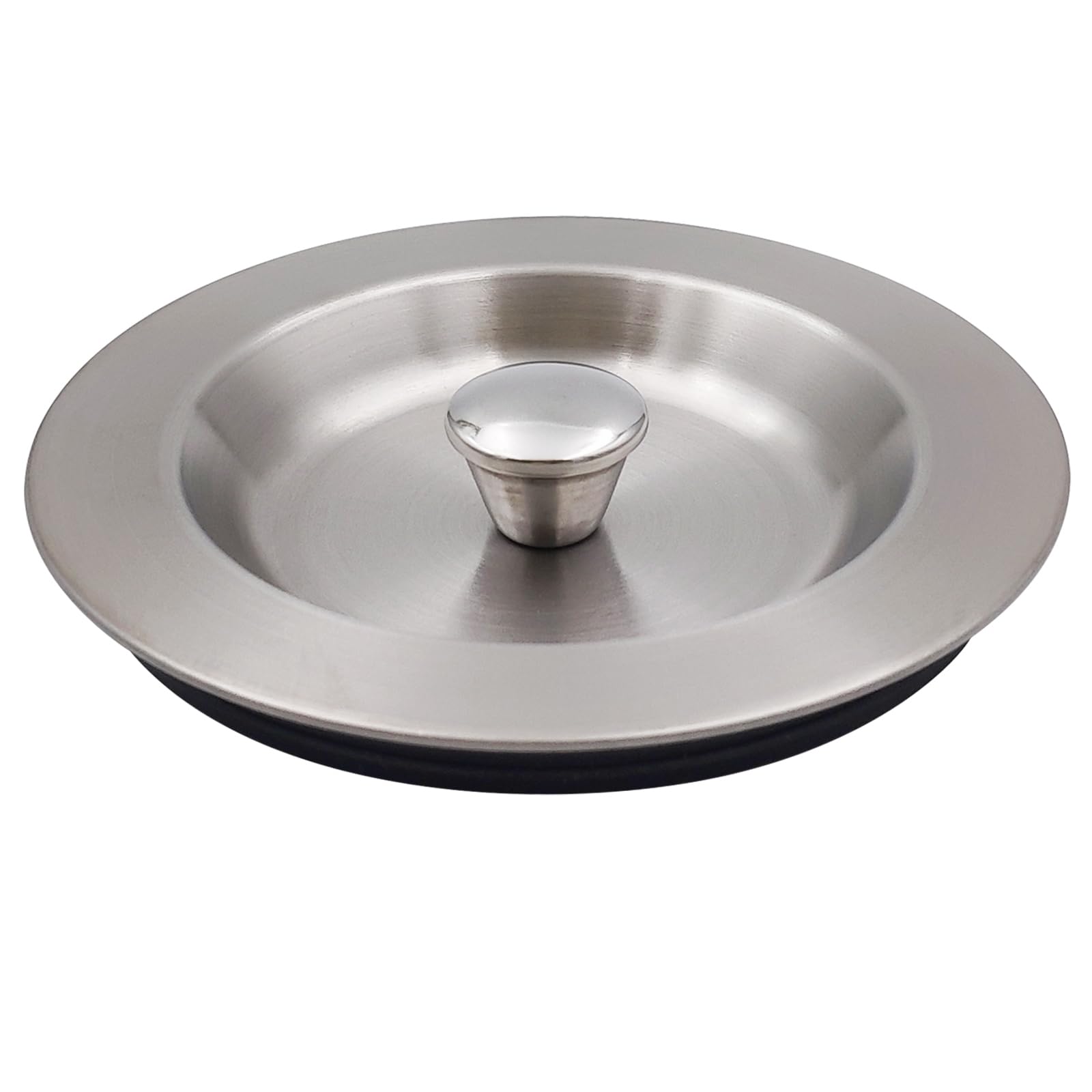 Photo 1 of GZILA Kitchen Sink Stopper Replacement, Sealing Lid Sink Drain Stopper for 3-1/2 Inch Standard Drains Assembly, 304 Stainless Steel with Rubber Gasket, Brushed Nickel